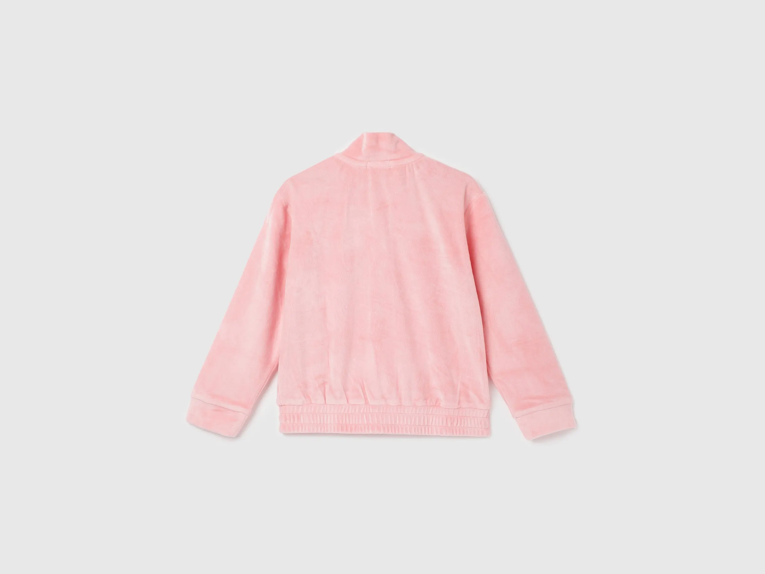 Regular Fit High Neck Solid Girl's Sweatshirt