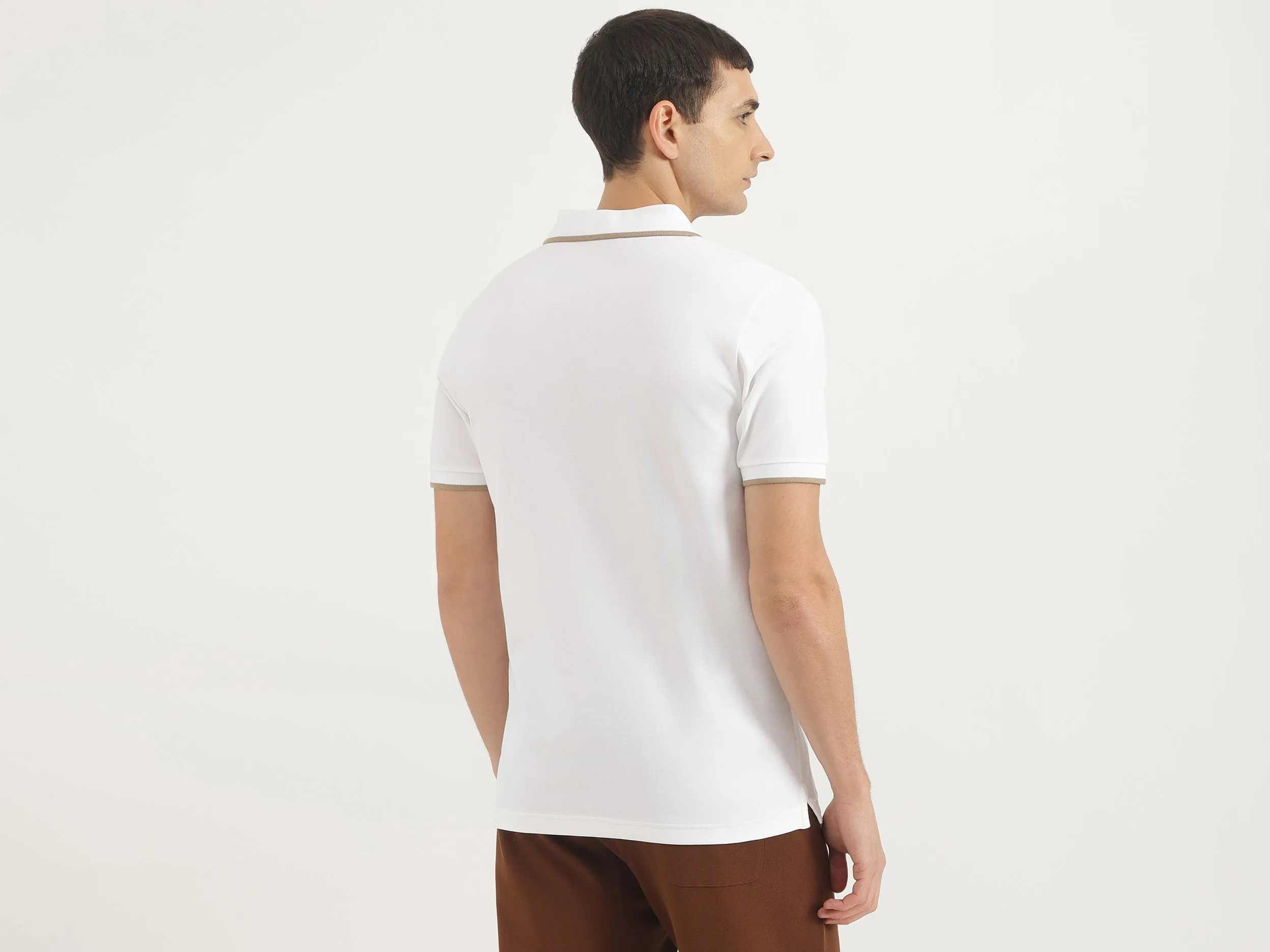 Regular Fit Johny Collar Solid Tshirt