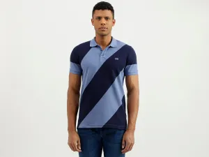 Regular Fit Polo Collar Striped T-Shirt