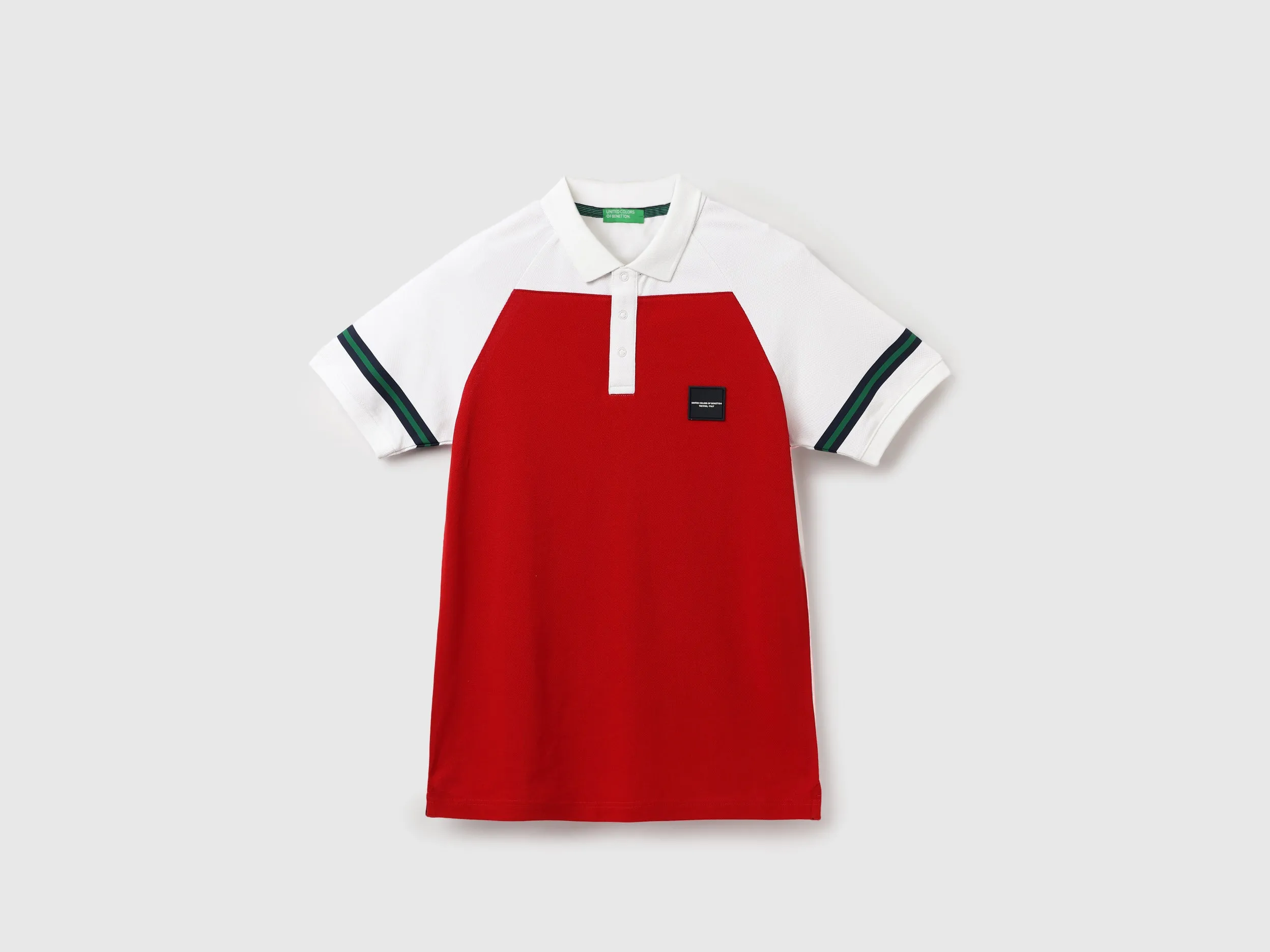 Regular Fit Polo Neck Colorblock T-Shirt