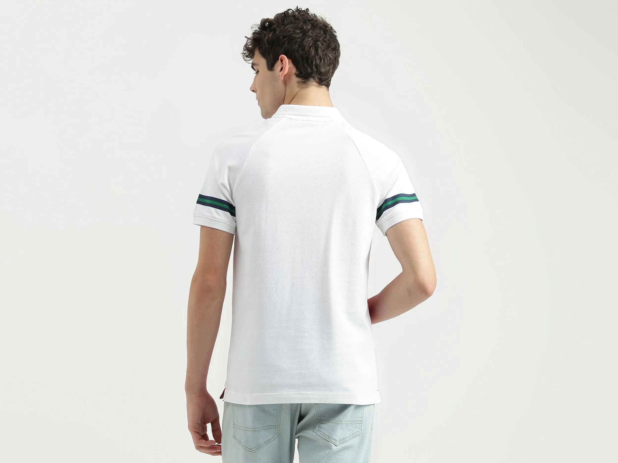 Regular Fit Polo Neck Colorblock T-Shirt