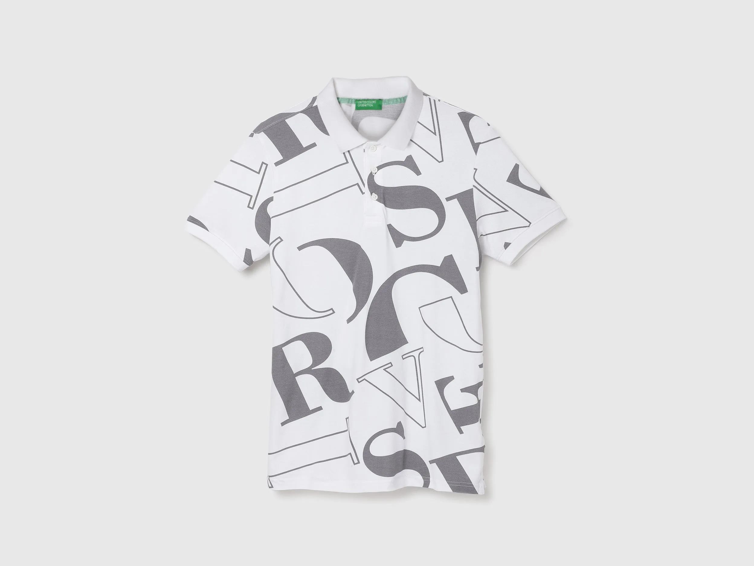 Regular Fit Polo Neck Printed Pattern T-shirt