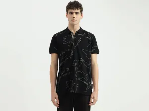 Regular Fit Polo Neck Printed T-Shirt