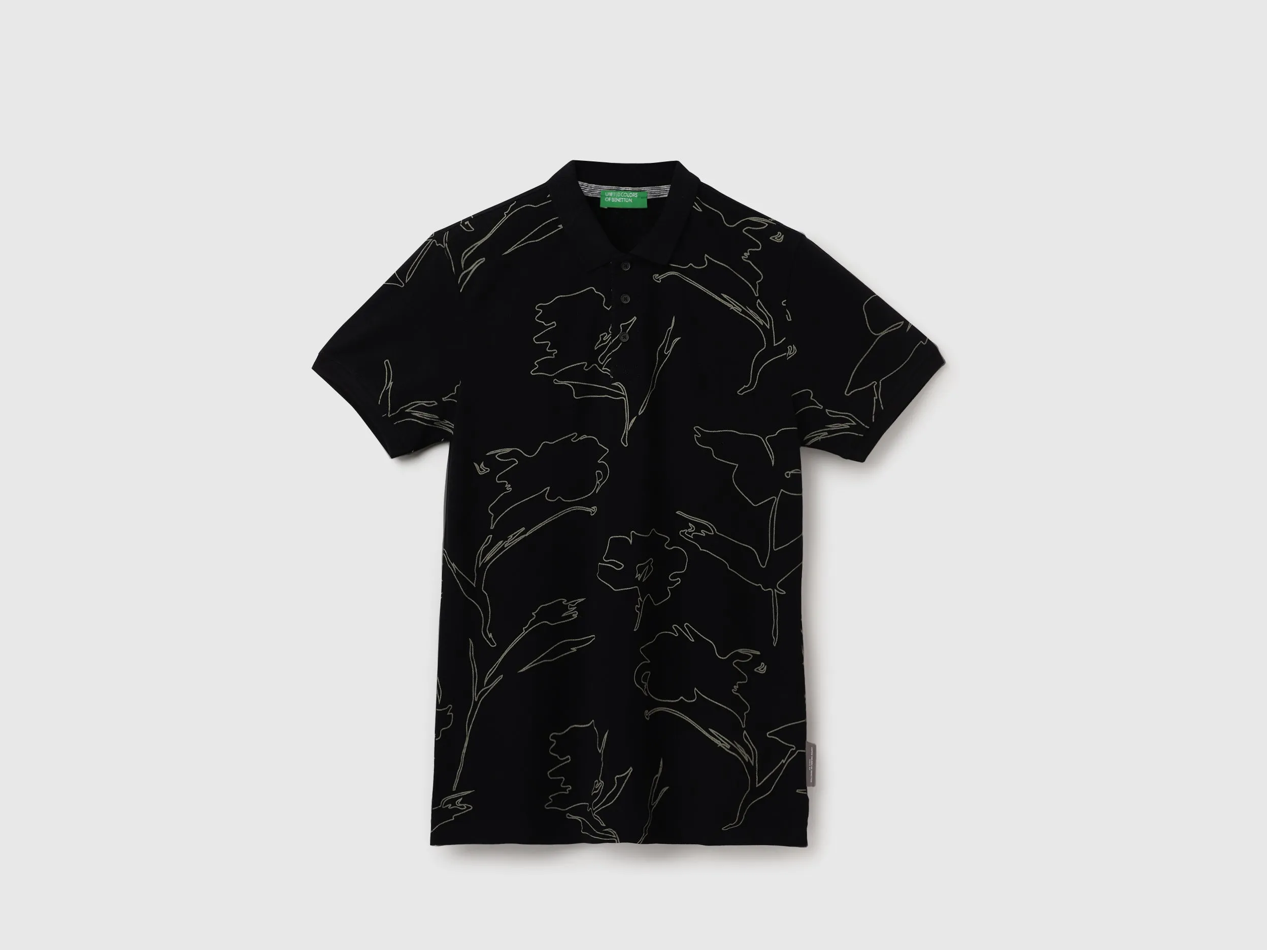 Regular Fit Polo Neck Printed T-Shirt