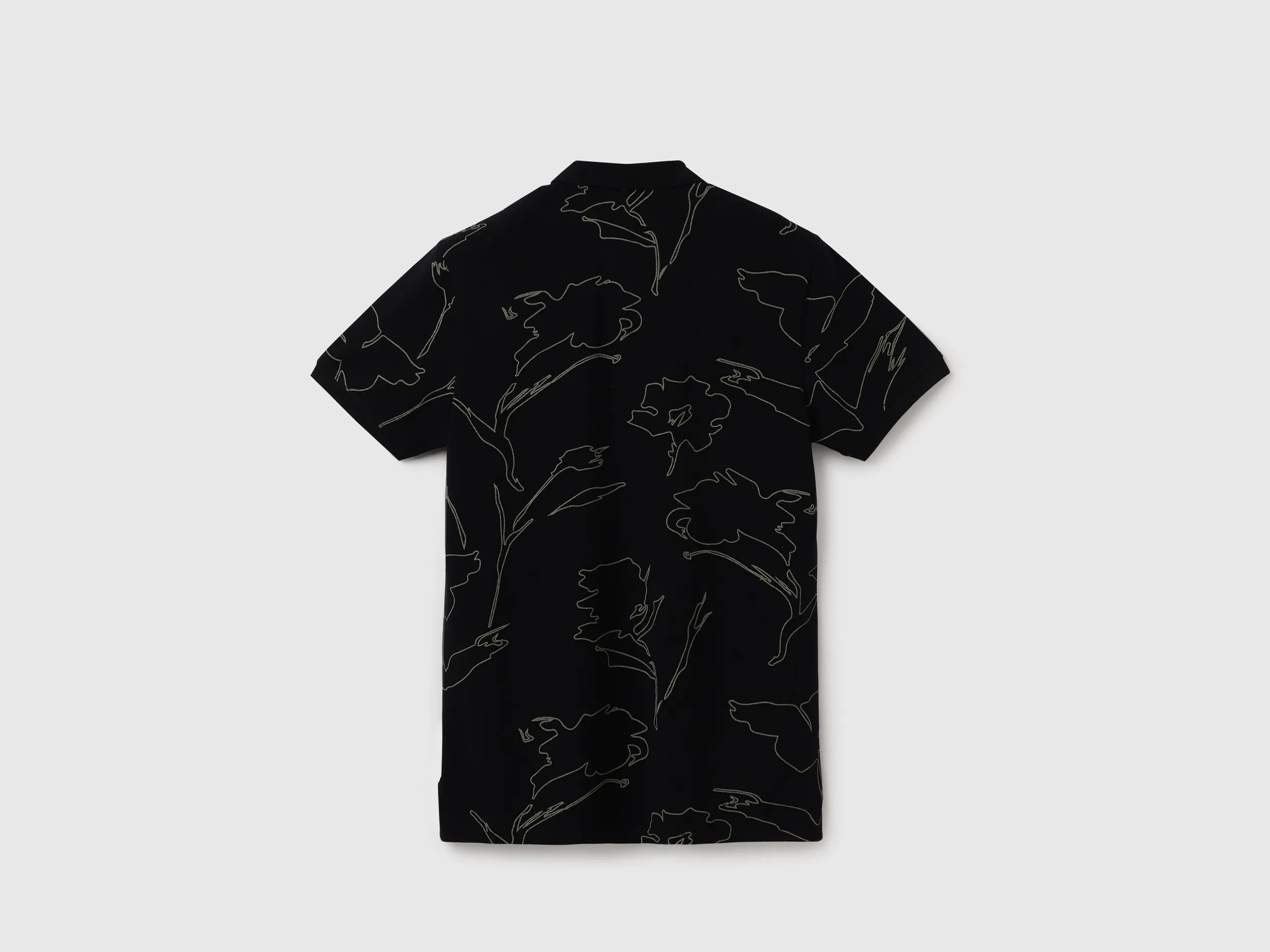 Regular Fit Polo Neck Printed T-Shirt