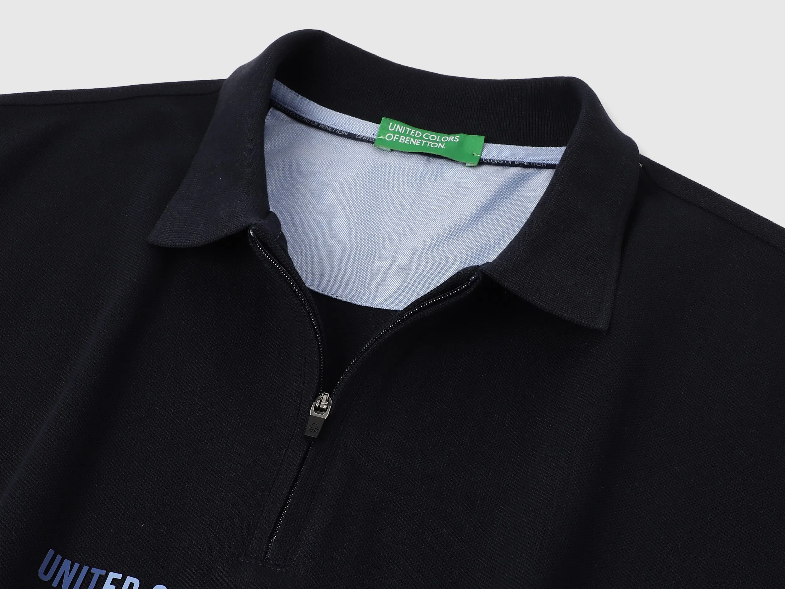 Regular Fit Polo Neck Solid Tshirt