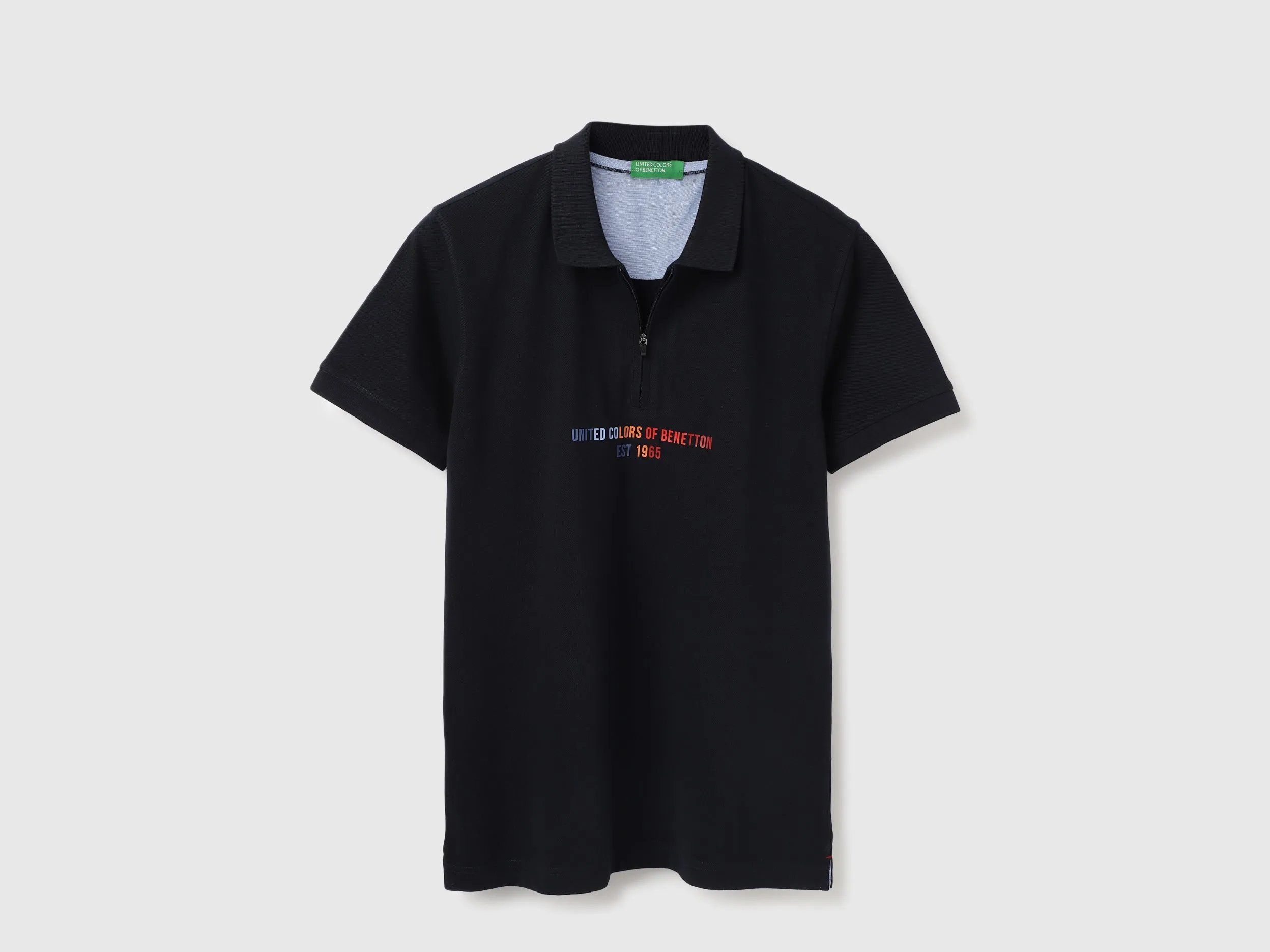 Regular Fit Polo Neck Solid Tshirt