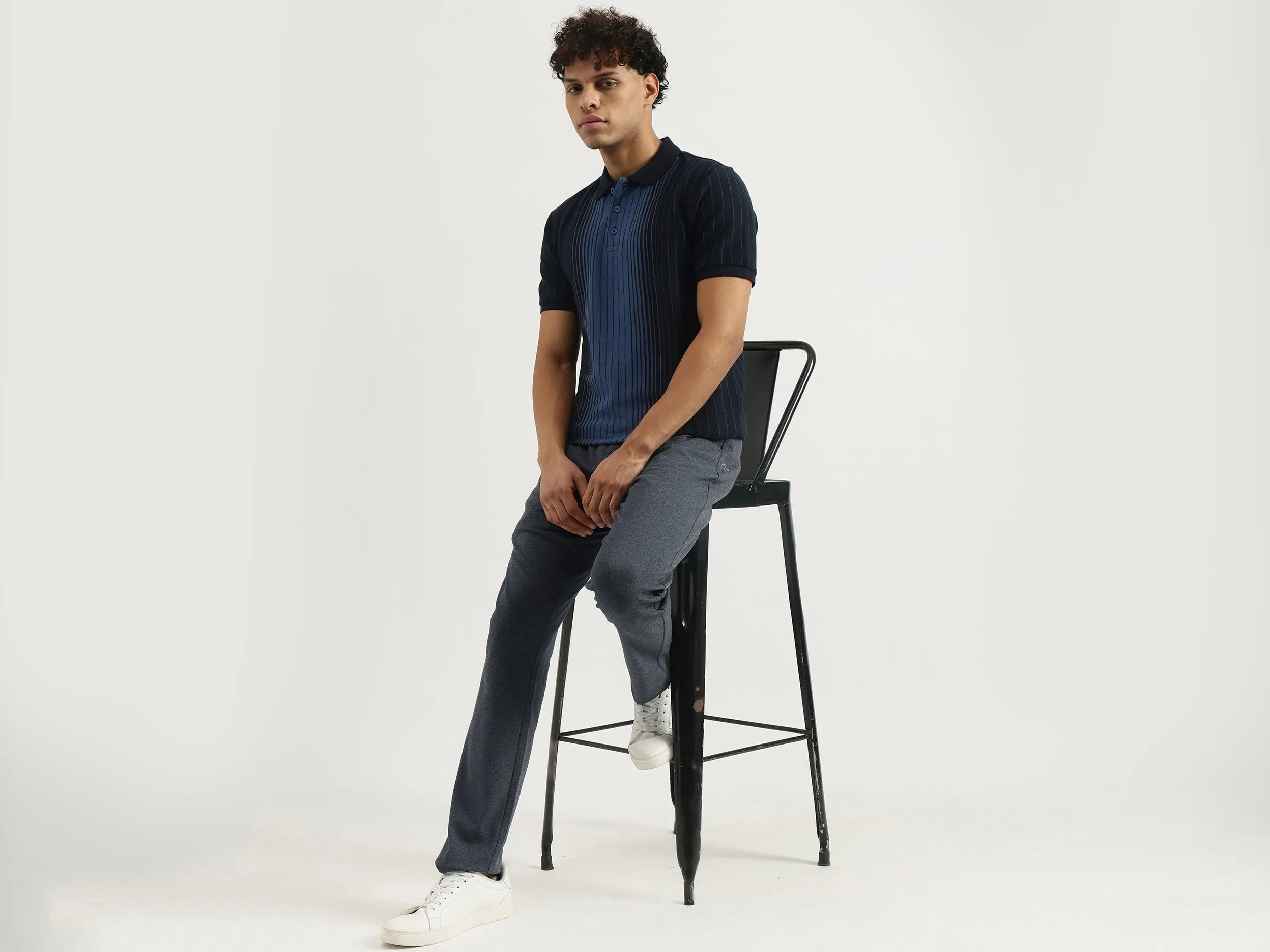 Regular Polo Neck Striped T-Shirt