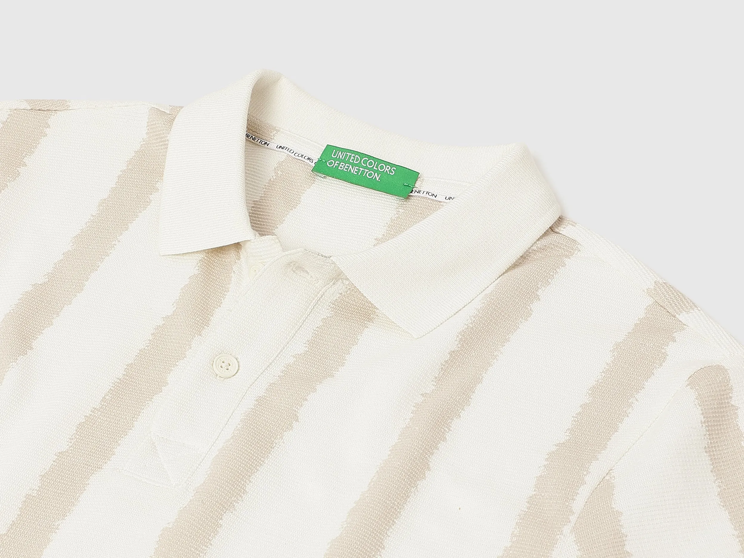 Regular Polo Neck Striped T-Shirt