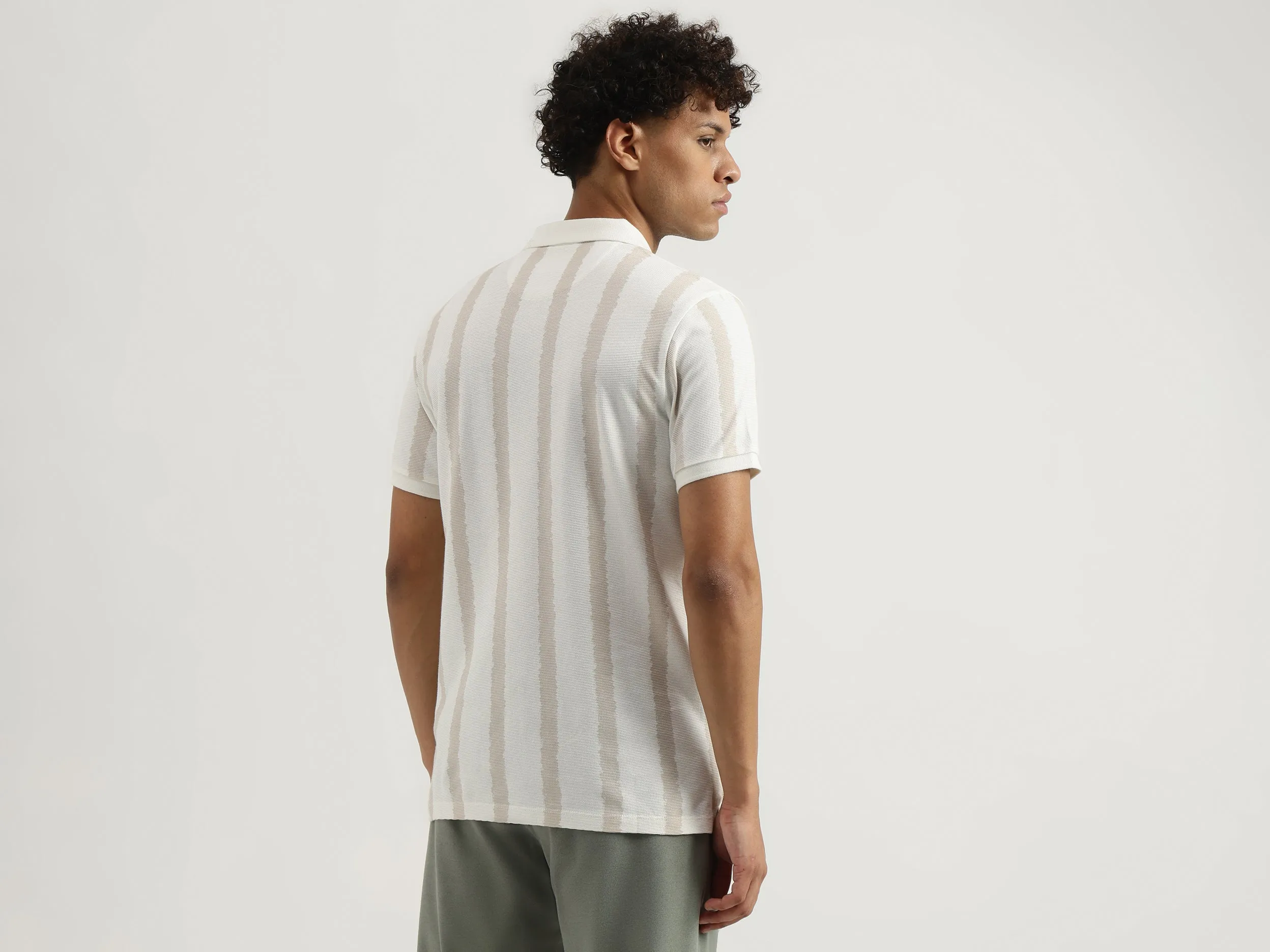 Regular Polo Neck Striped T-Shirt