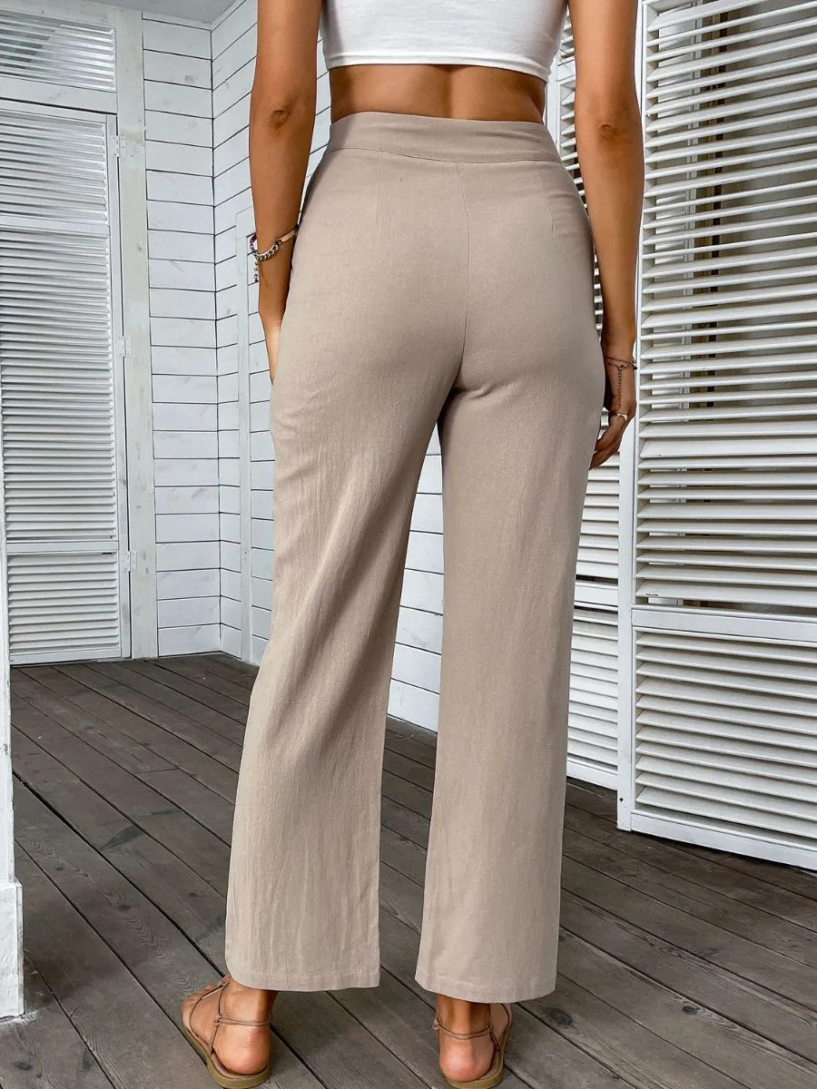 Remiel Linen Pants - Beige