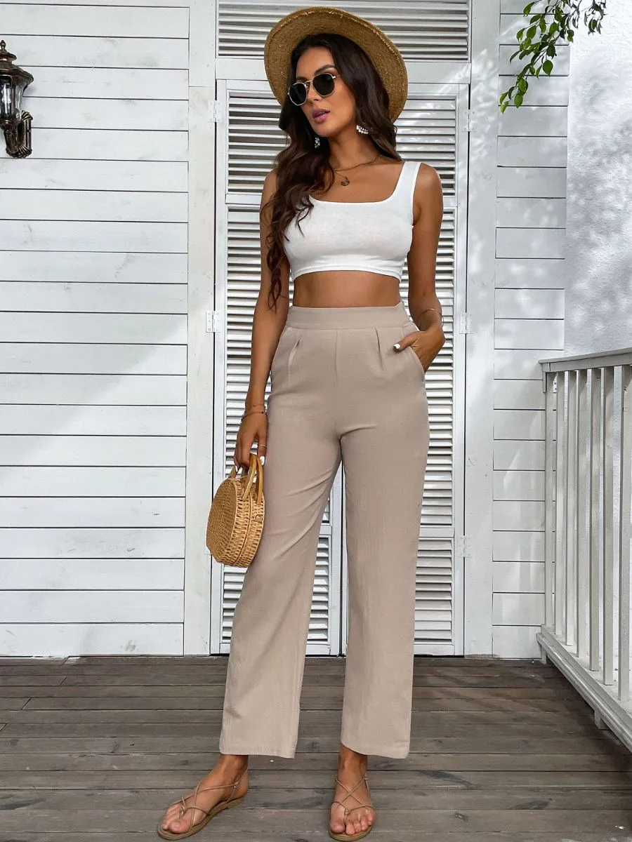 Remiel Linen Pants - Beige