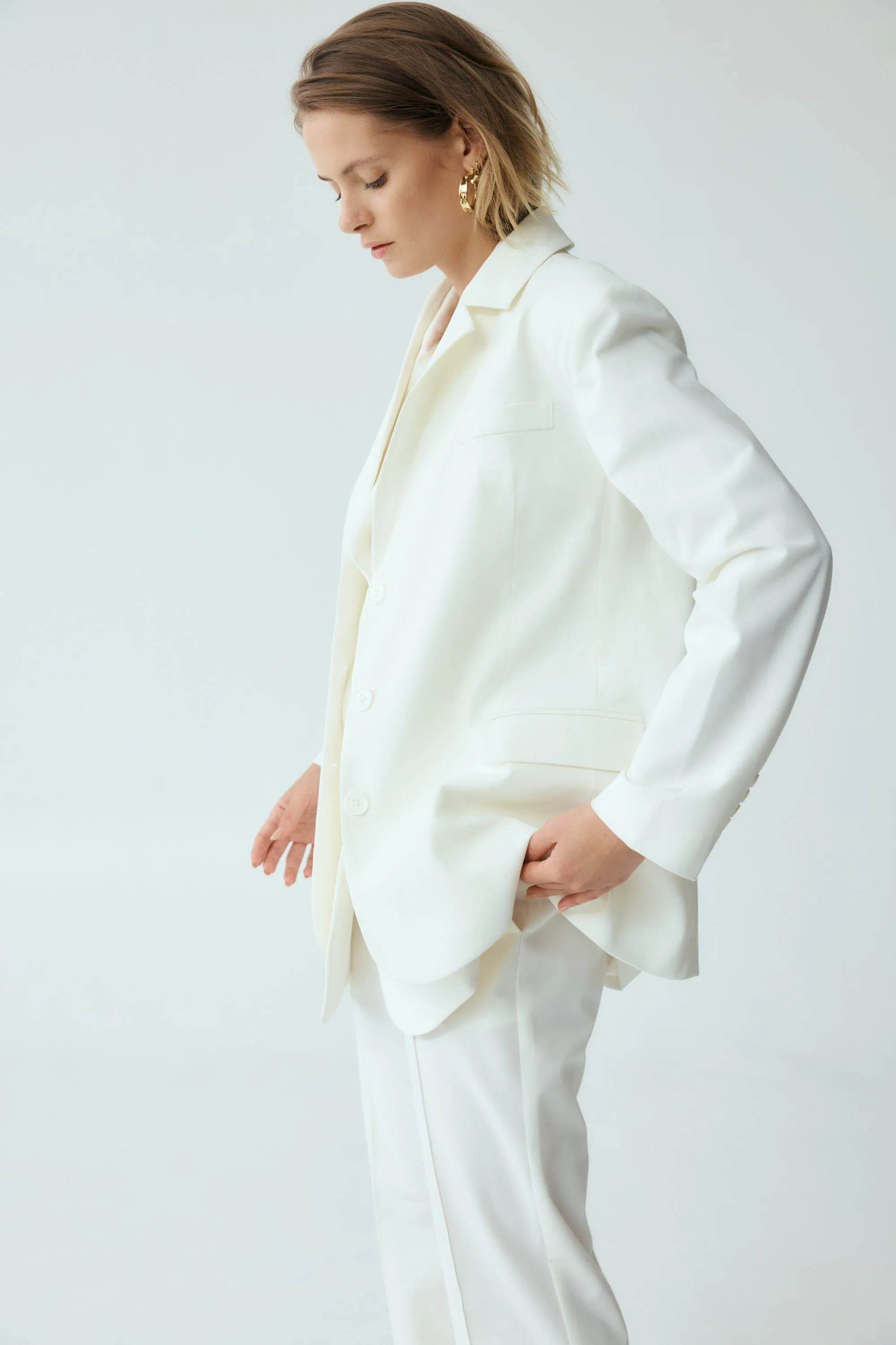RESET TAILORED BLAZER | OFF WHITE