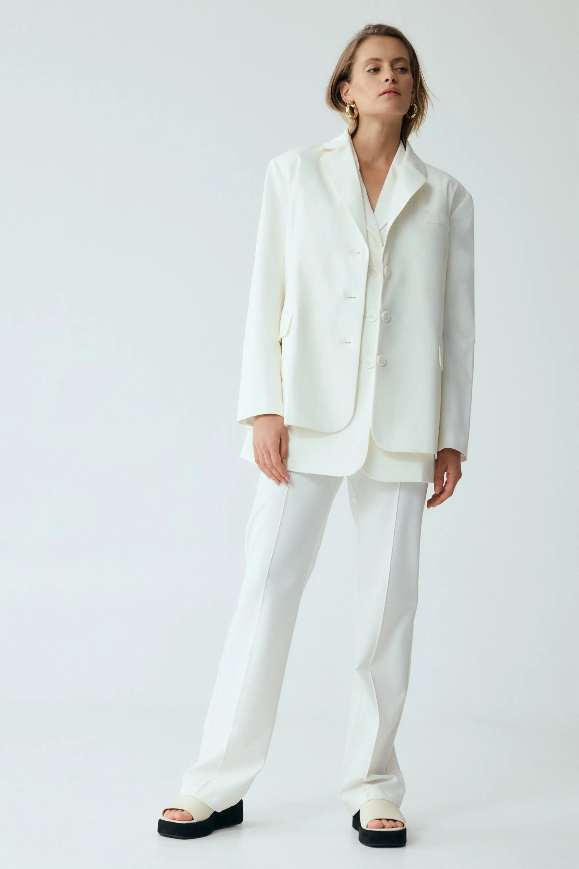 RESET TAILORED BLAZER | OFF WHITE