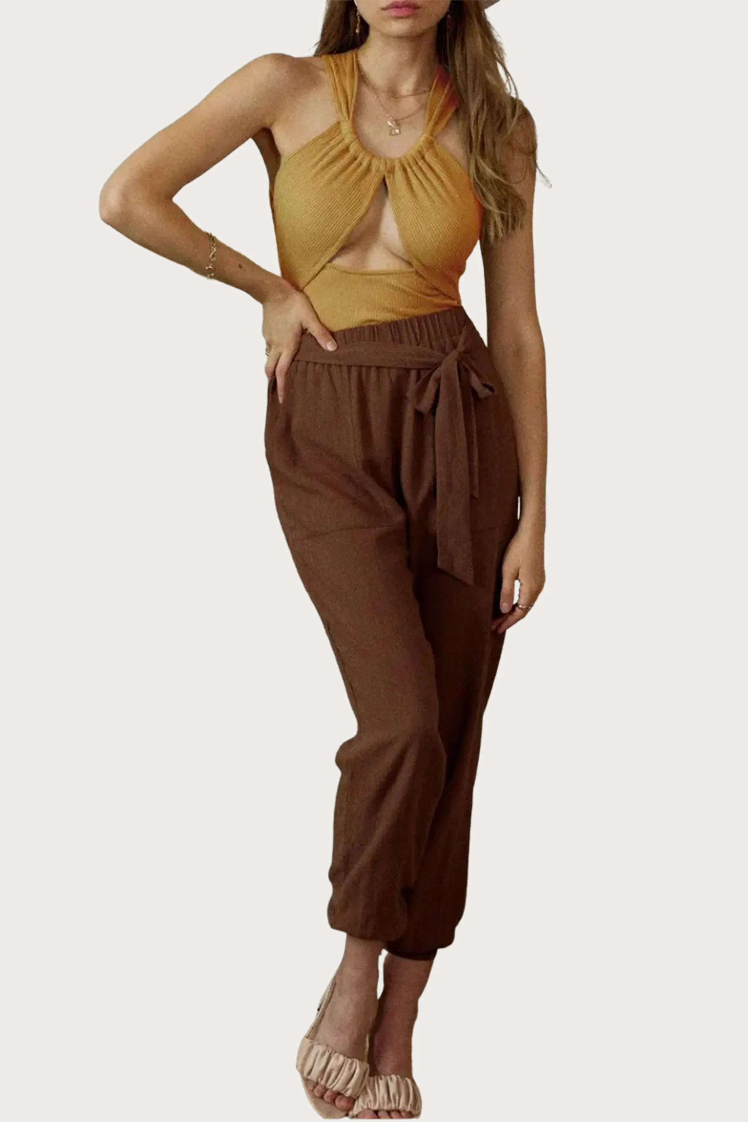 RIBBED CUTOUT BODYSUIT