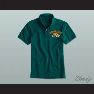 Ricky Bobby Hugalo's Pizza Logo 4 Dark Green Polo Shirt