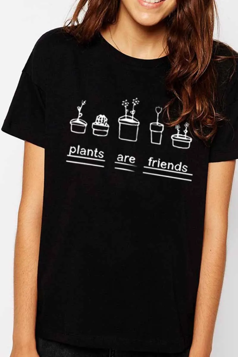 Round Neck Cute Print T-shirt