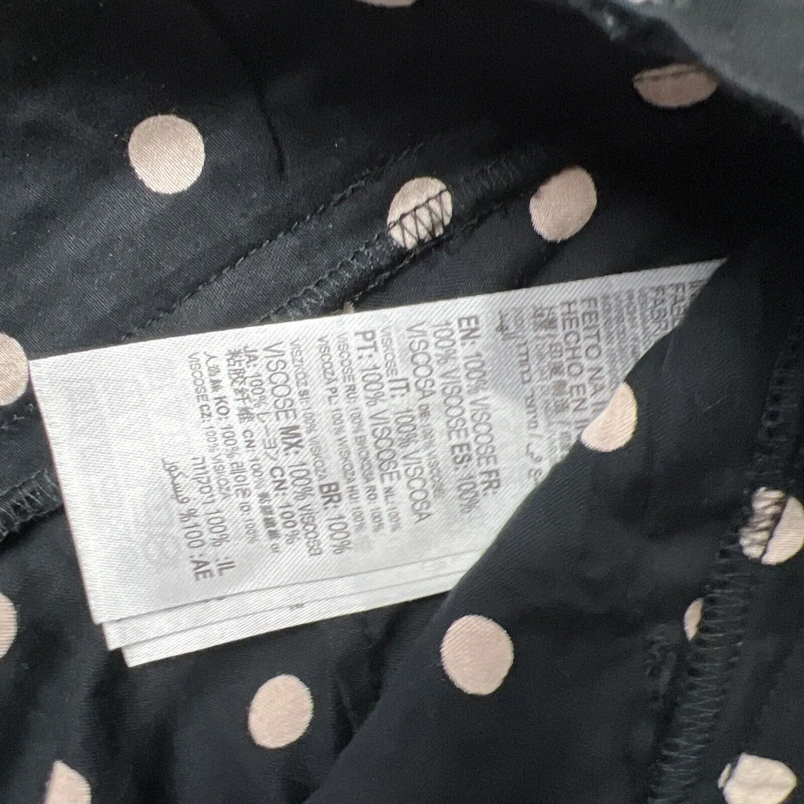 RVCA Womens Light Viscose Polka Dot Pants Size Small