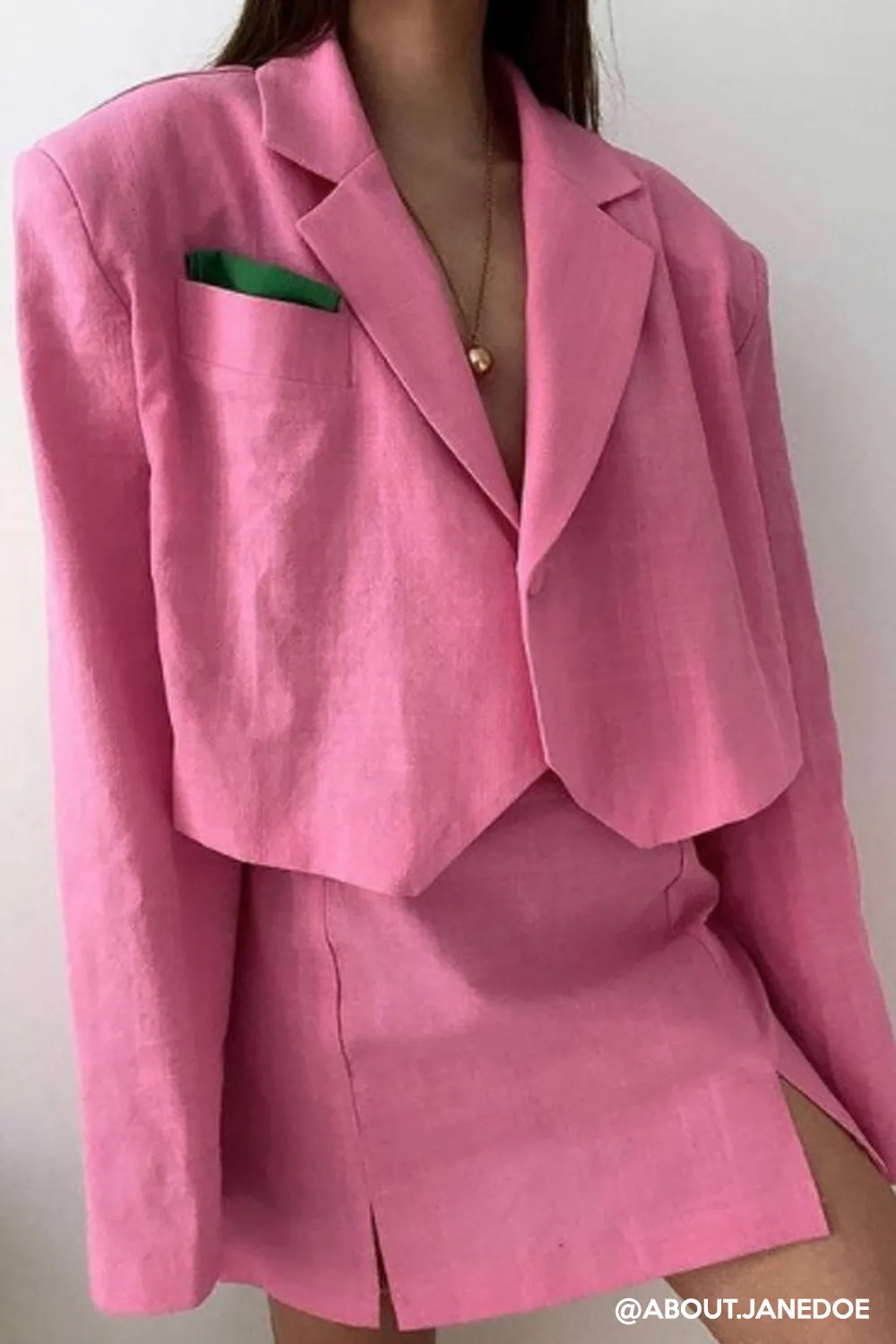 Sabrina Cropped Handkerchief Blazer