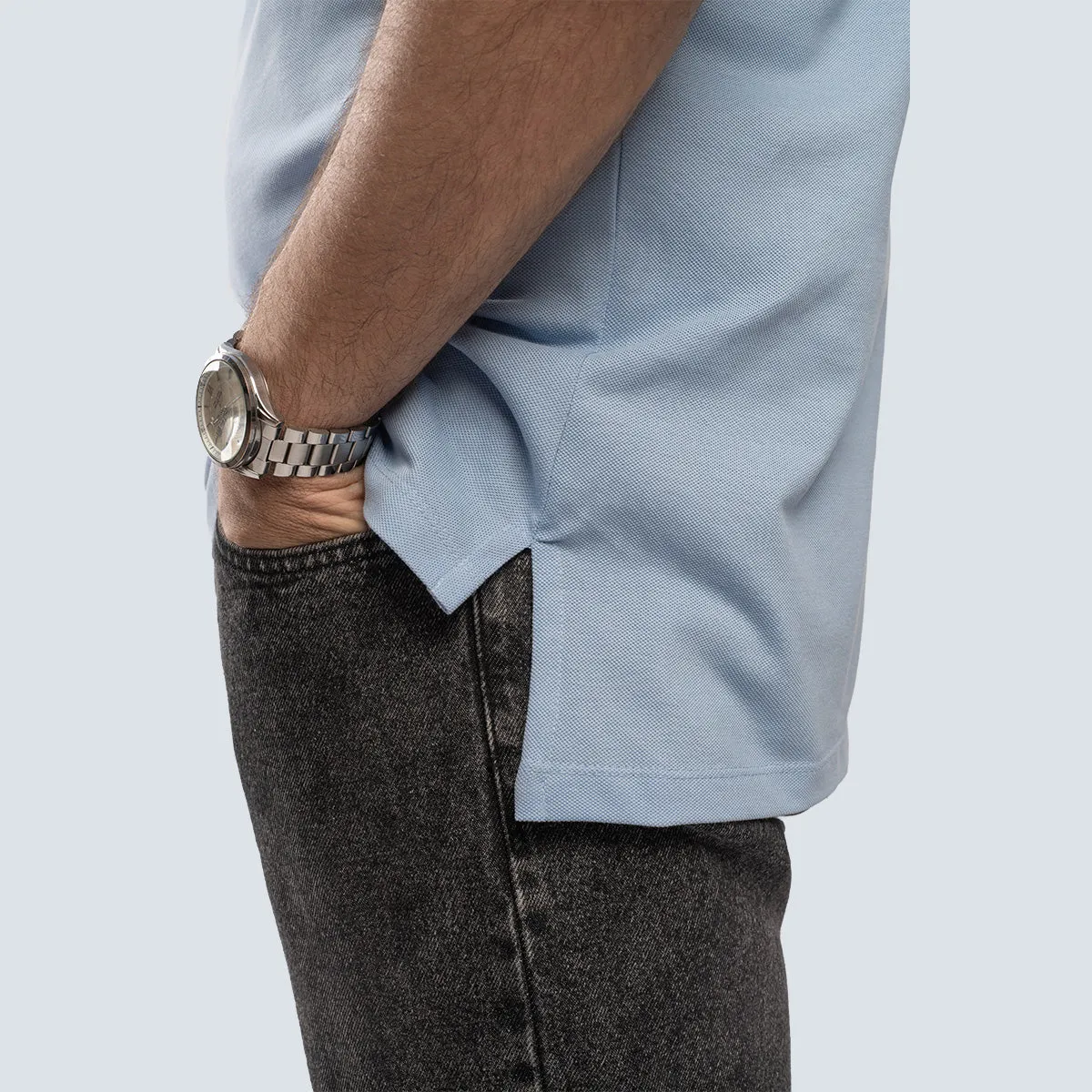SajdaFlap™ Polo Shirt . Light Blue