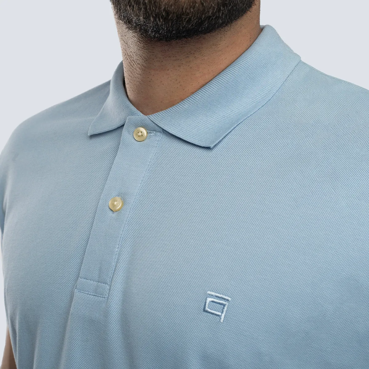 SajdaFlap™ Polo Shirt . Light Blue