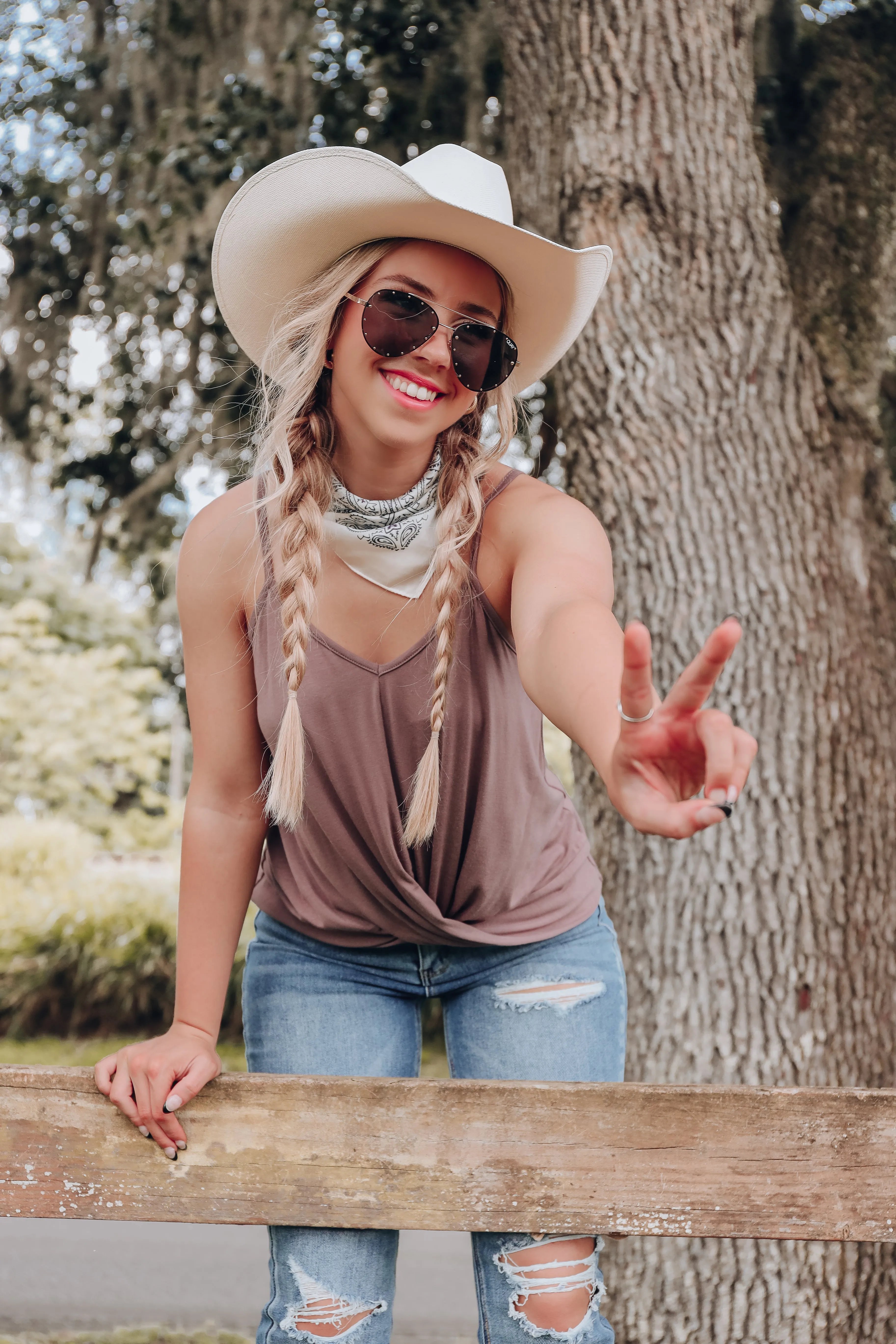 Sandy Wrap Cami Top - Mocha