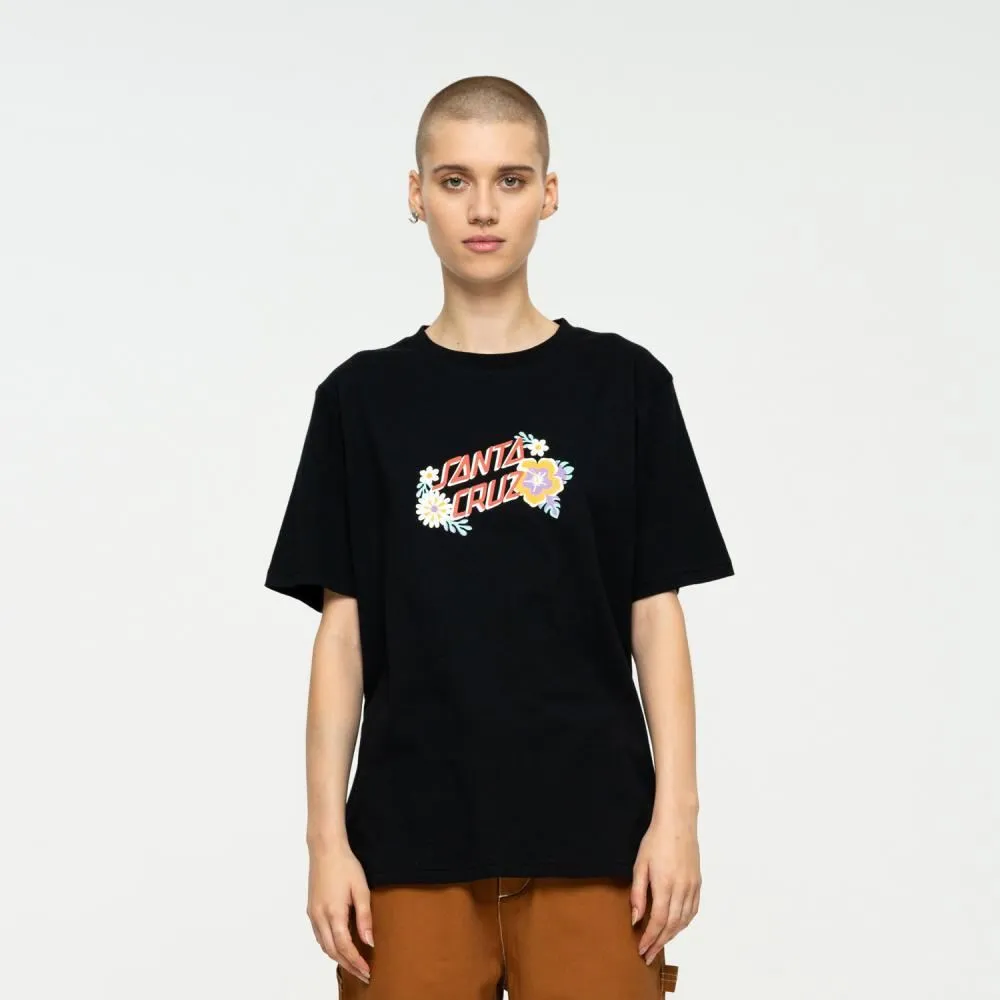 Santa Cruz Womens T-Shirt Free Spirit Floral T-Shirt - Black