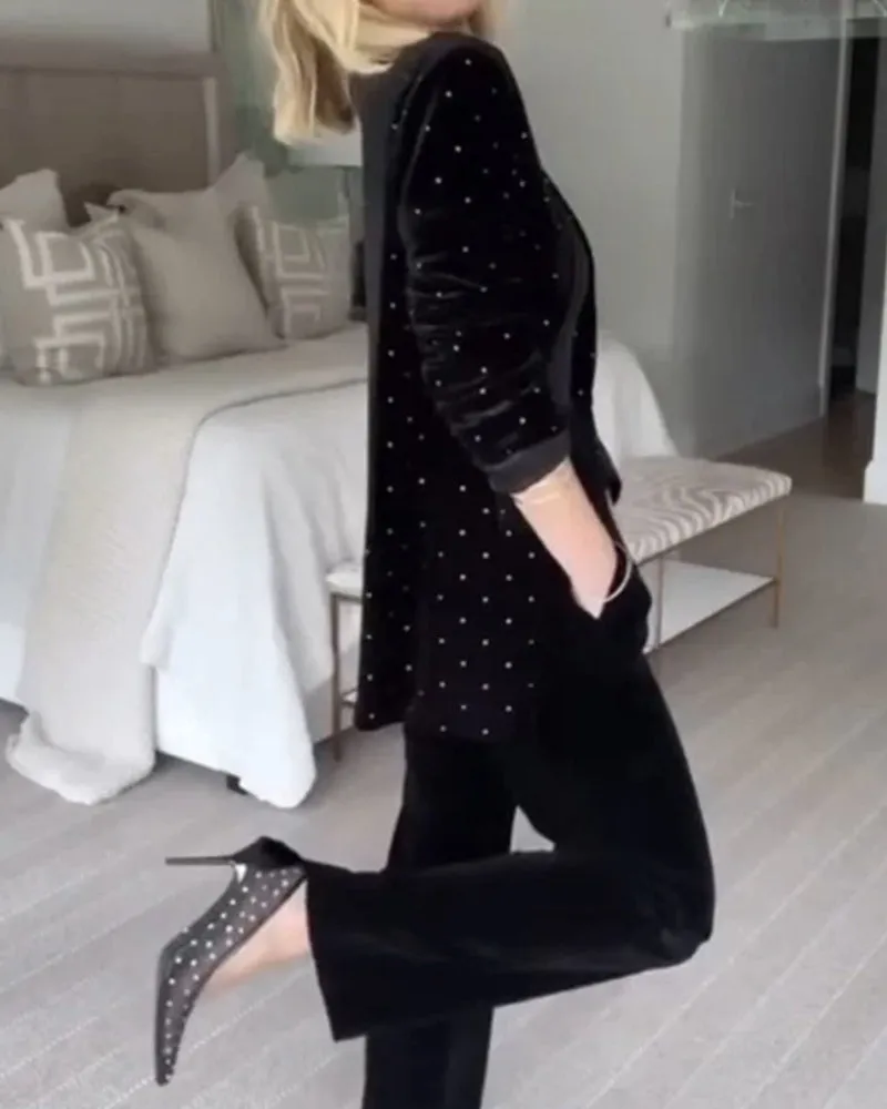 SAVAYA - Diamond Velvet Blazer