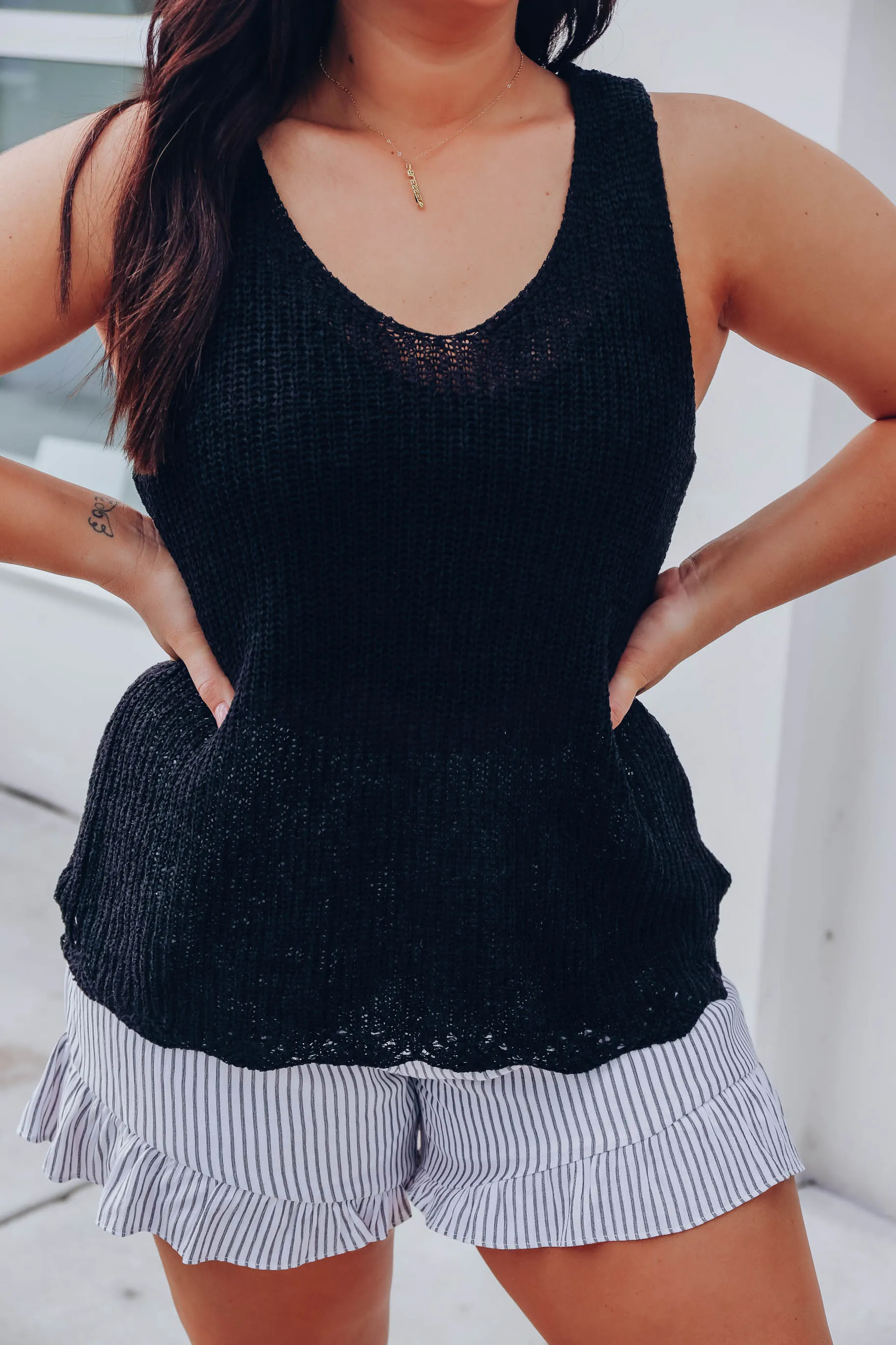 Scalloped Sweater Tank