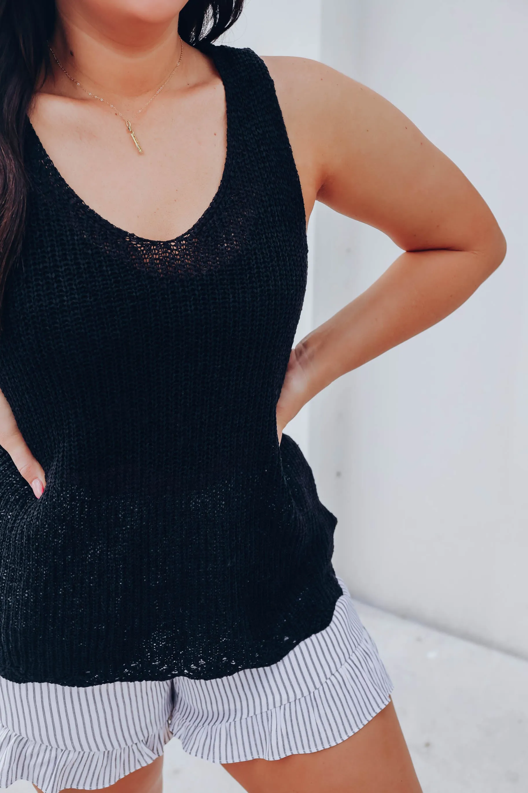 Scalloped Sweater Tank