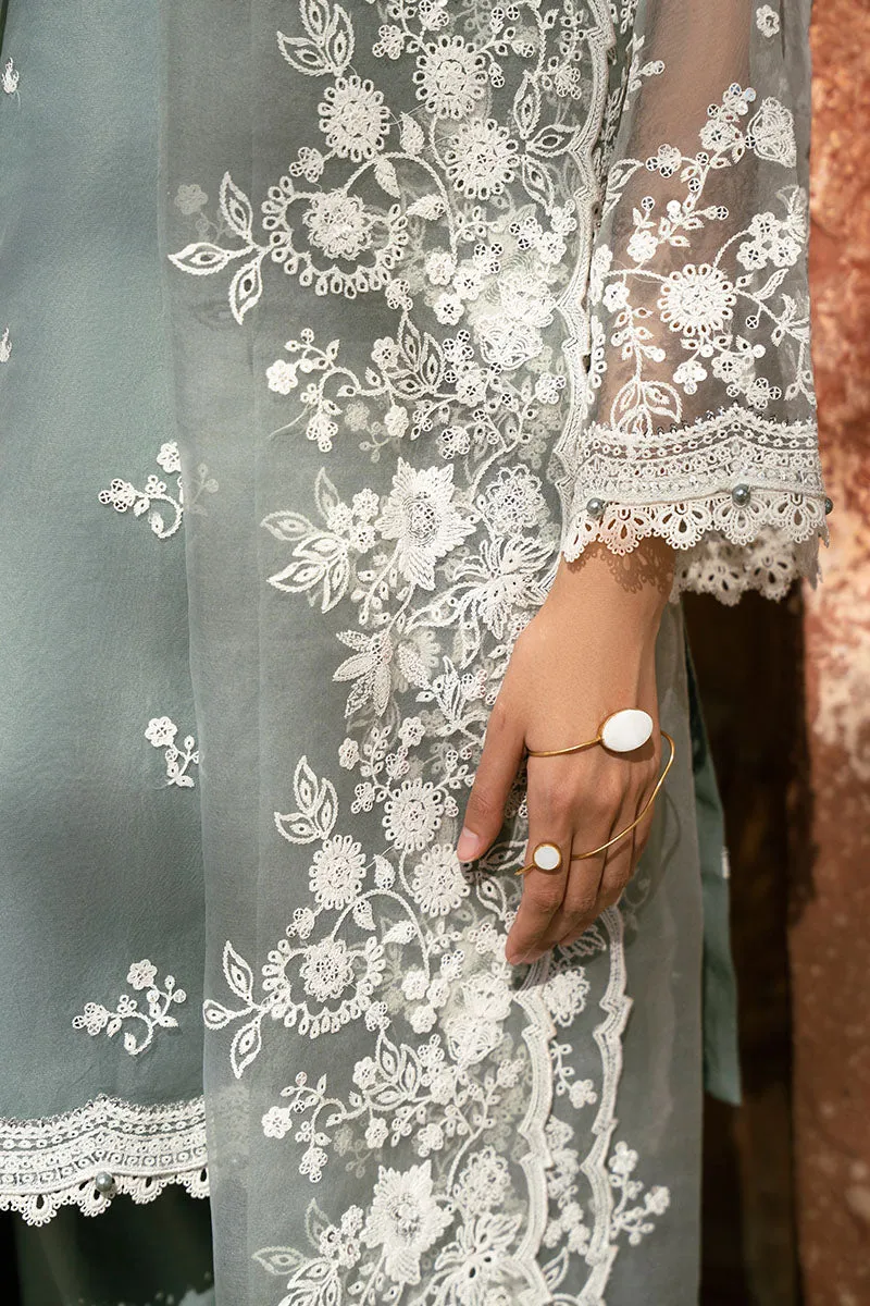 SEAFOAM BREEZE-3PC (SHIRT, TROUSER & DUPATTA)