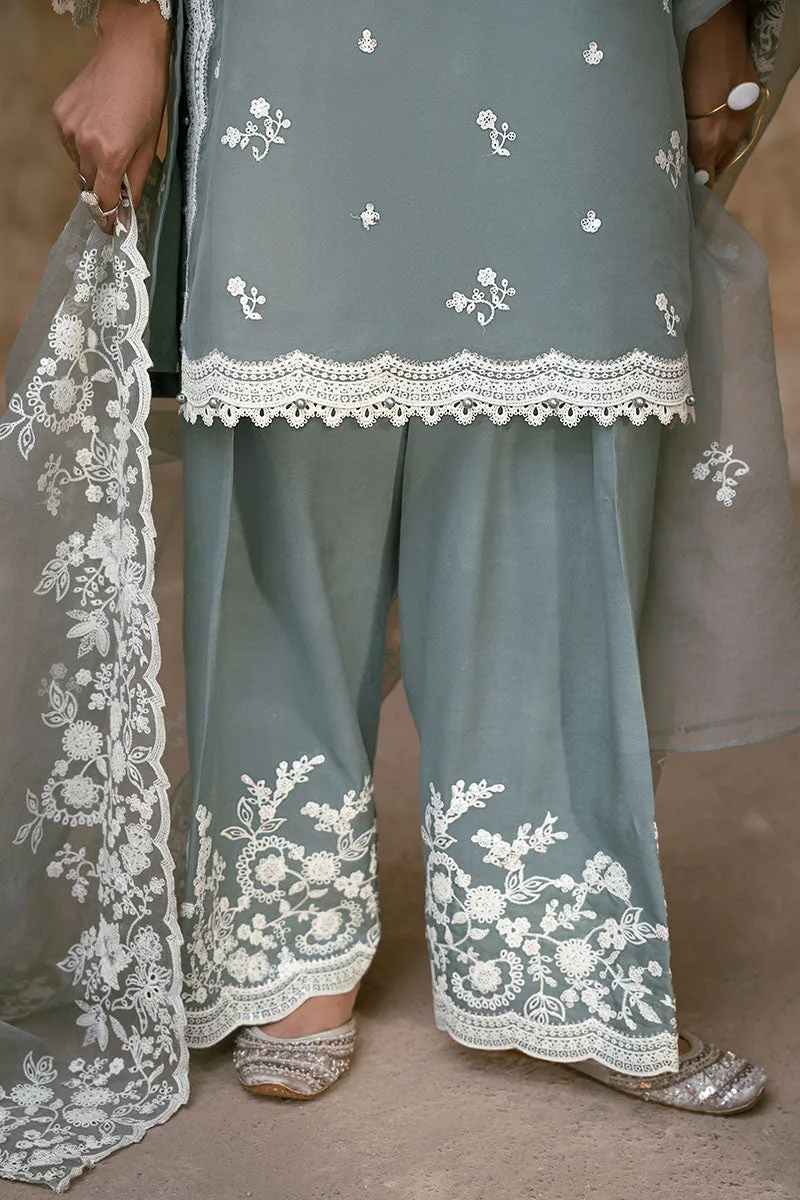 SEAFOAM BREEZE-3PC (SHIRT, TROUSER & DUPATTA)