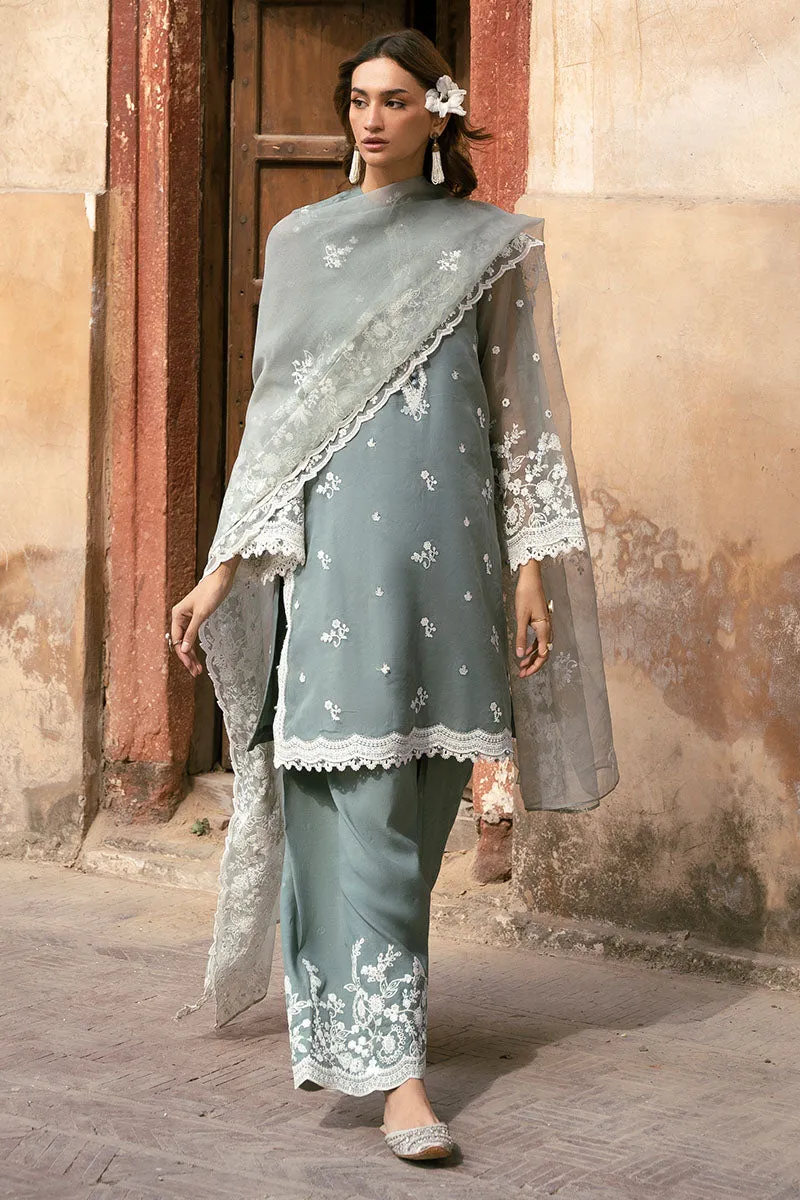 SEAFOAM BREEZE-3PC (SHIRT, TROUSER & DUPATTA)