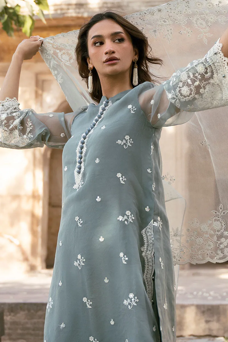 SEAFOAM BREEZE-3PC (SHIRT, TROUSER & DUPATTA)