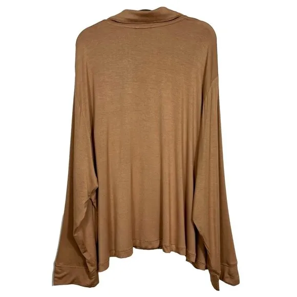 SKIMS Sleep Set Long Sleeve Pajama Top   Pants Camel 4X