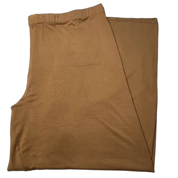 SKIMS Sleep Set Long Sleeve Pajama Top   Pants Camel 4X