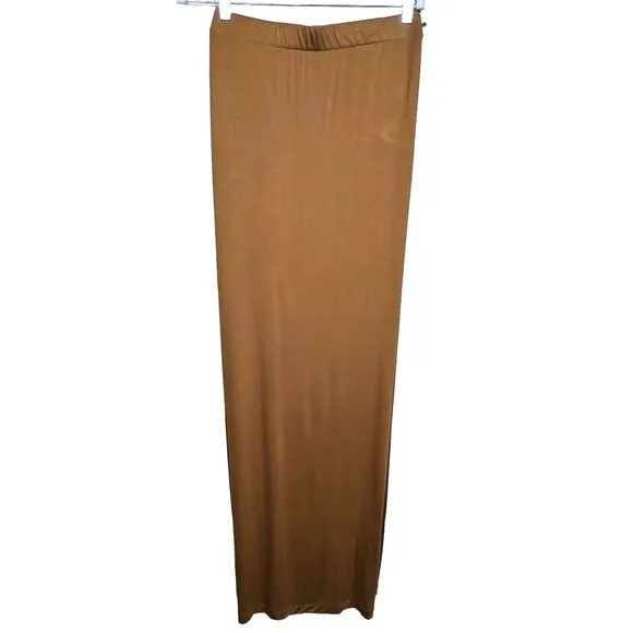 SKIMS Sleep Set Long Sleeve Pajama Top   Pants Camel 4X
