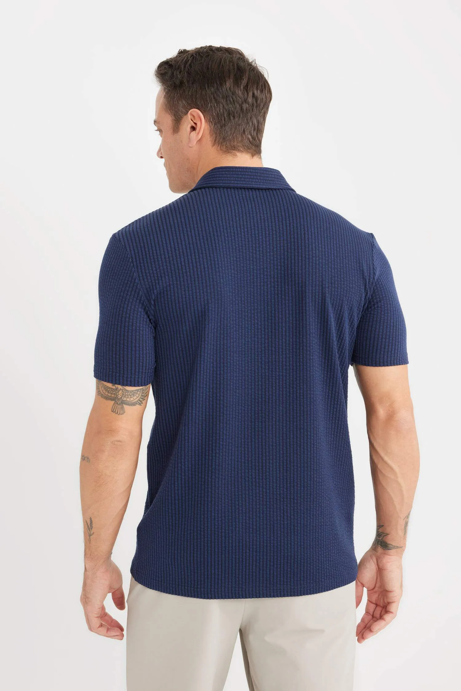 Slim Fit Fit Fit Cotton Short Sleeve Polo T-shirt