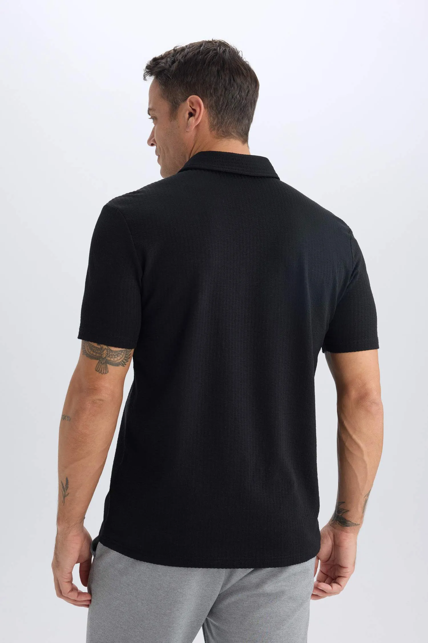 Slim Fit Fit Fit Cotton Short Sleeve Polo T-shirt
