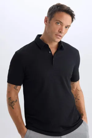 Slim Fit Fit Fit Cotton Short Sleeve Polo T-shirt
