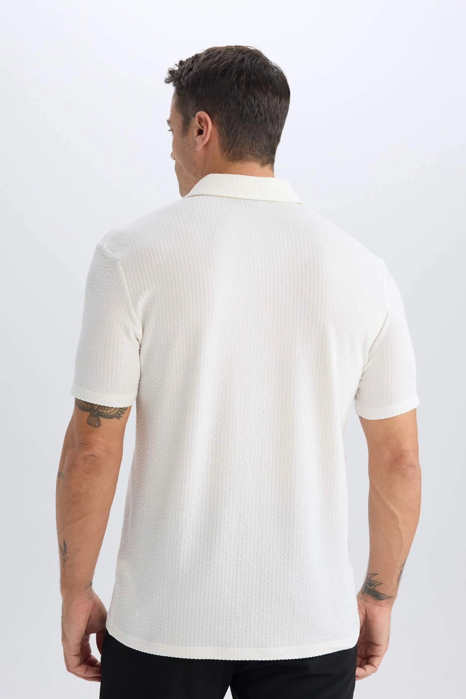 Slim Fit Fit Fit Cotton Short Sleeve Polo T-shirt