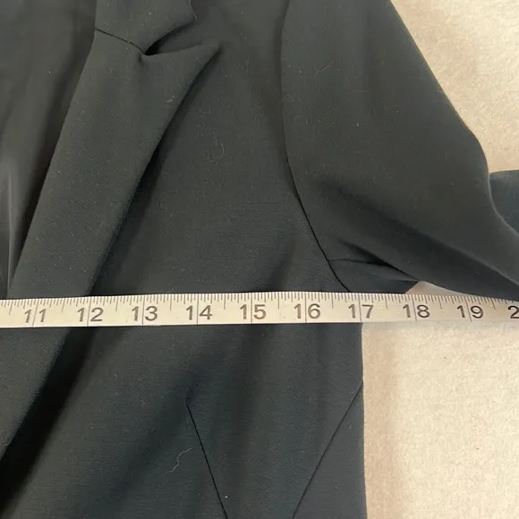 Soft Surroundings | Black Ponte Knit Blazer | Single Button | Size S