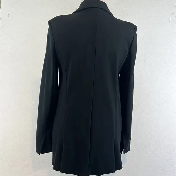Soft Surroundings | Black Ponte Knit Blazer | Single Button | Size S