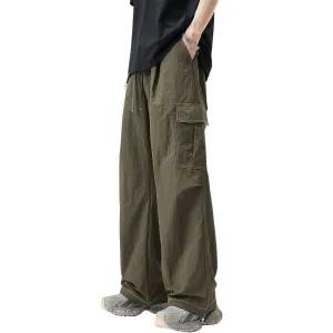 Solid Color Baggy Cargo Pants