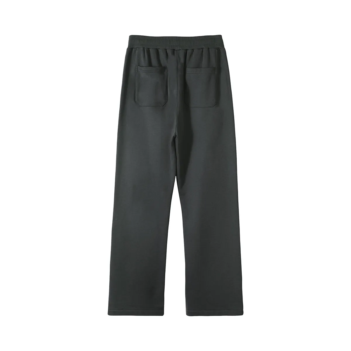 Solid Color Thick Baggy Trousers