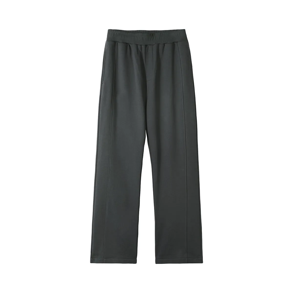 Solid Color Thick Baggy Trousers