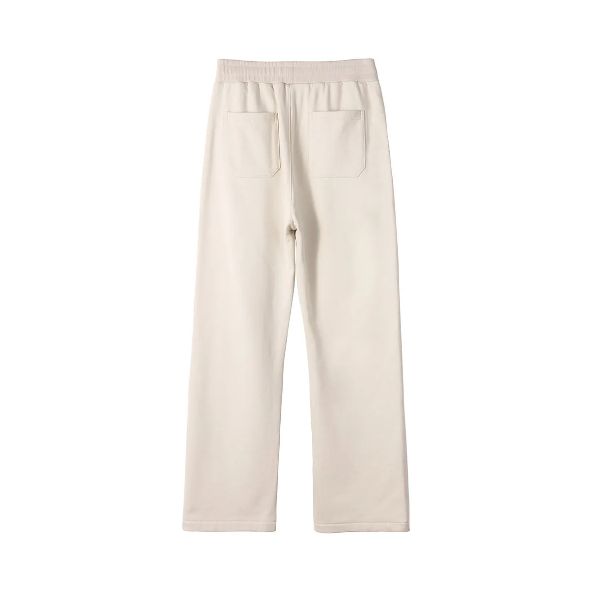 Solid Color Thick Baggy Trousers