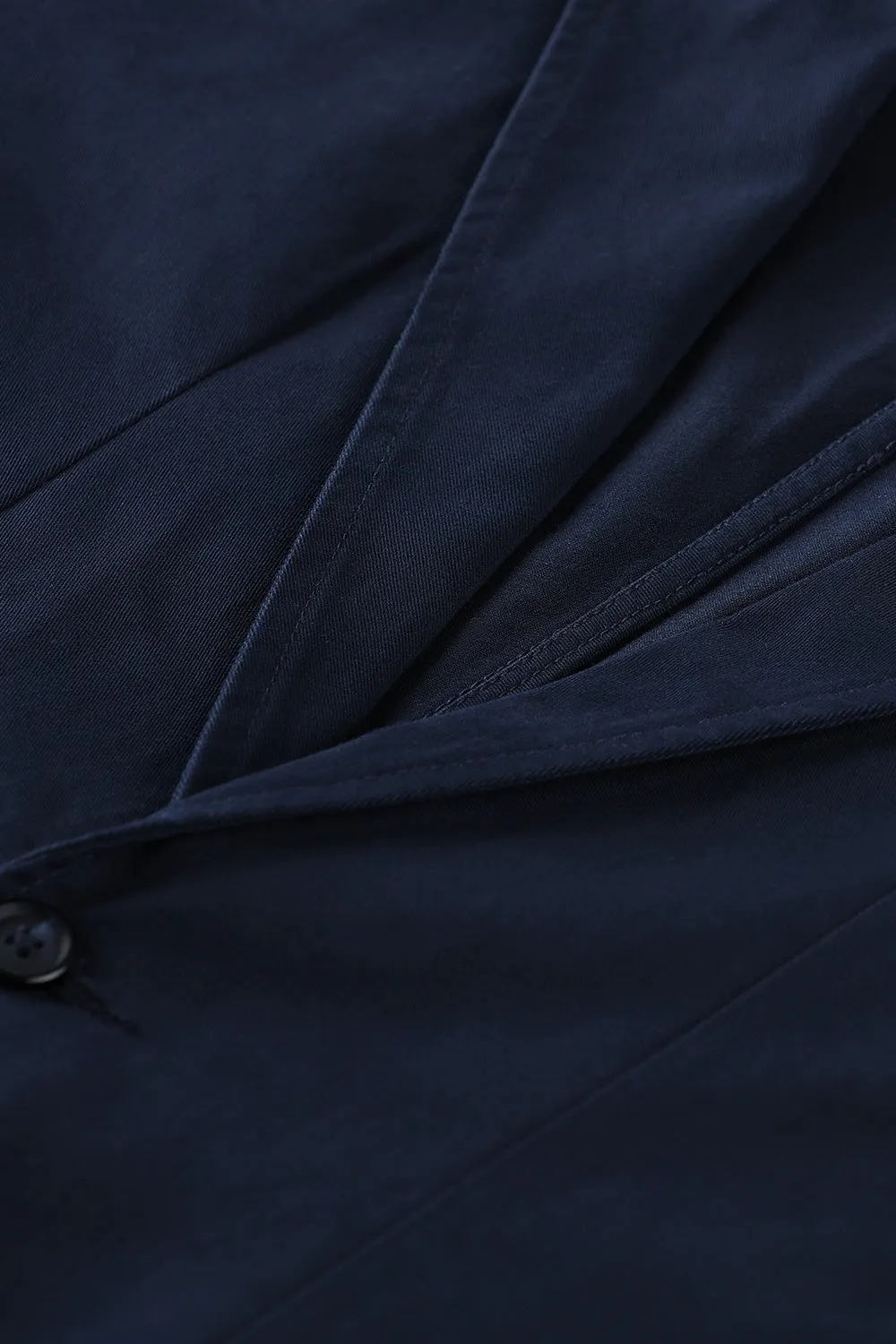 Solid Navy Unlined Casual Blazer