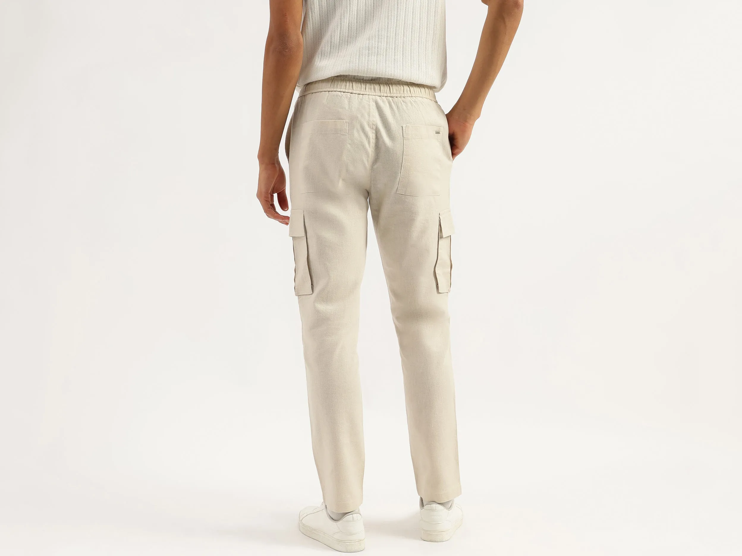 Solid Relaxed Fit Coordinate Cargo Pants