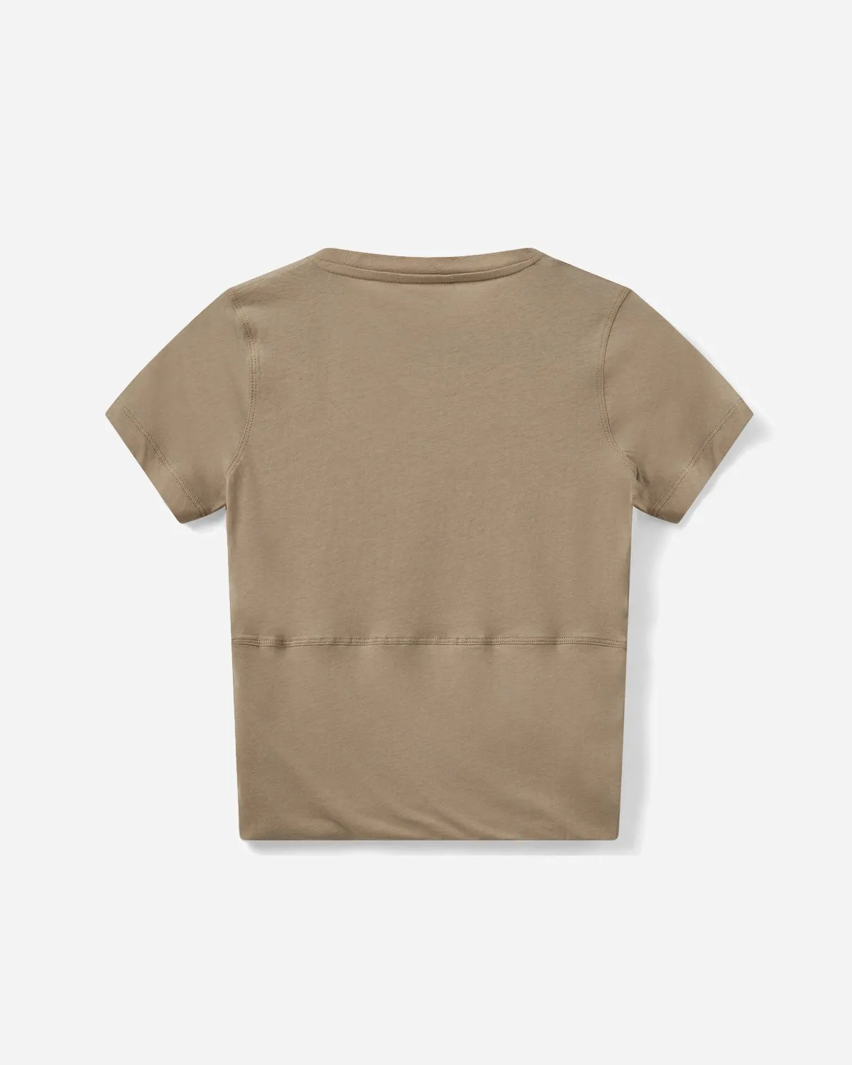 Sophia Cropped Tee - Creamy Grey